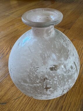 Frosted White Glass Bud Vase